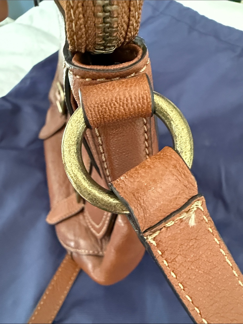 FRYE Timeless Leather Crossbody Bag in Cognac - Picture 16 of 16